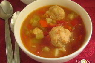 Густой суп с кабачками по-мексикански