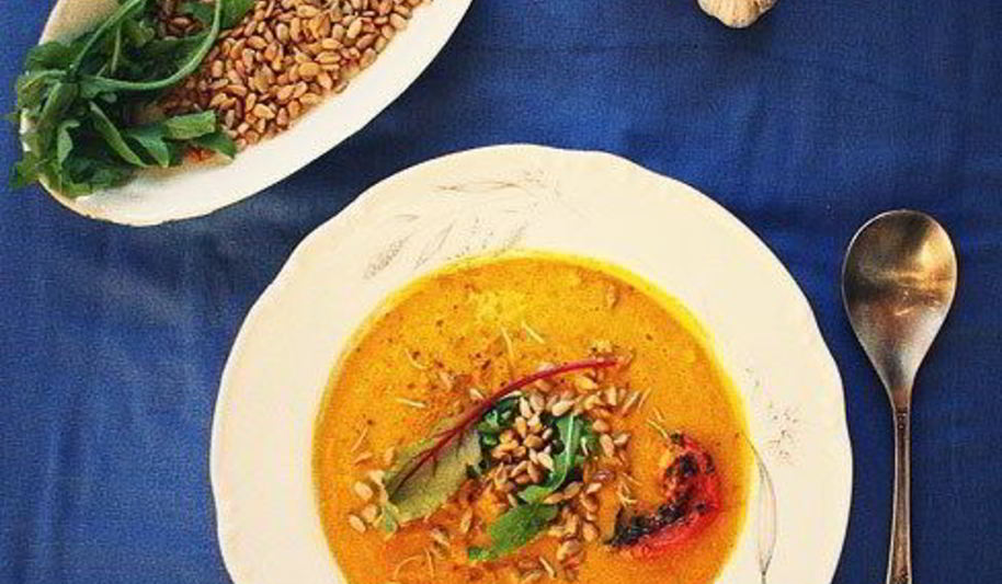 Рецепт крема-супа из запеченной тыквы