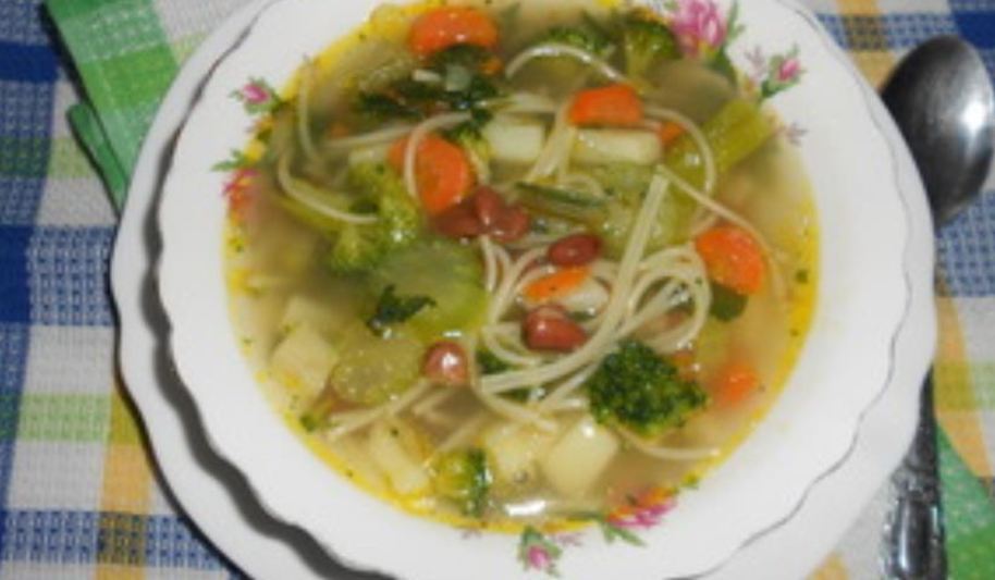 Рецепт куриного супа с фасолью и спагетти