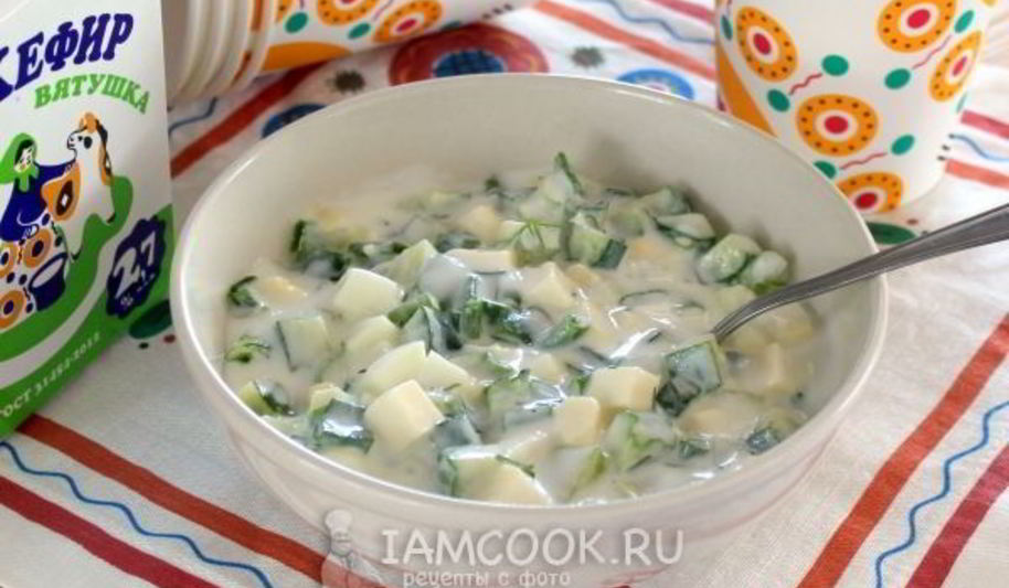 Рецепт диетической окрошки