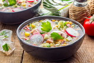 Домашняя окрошка на квасе