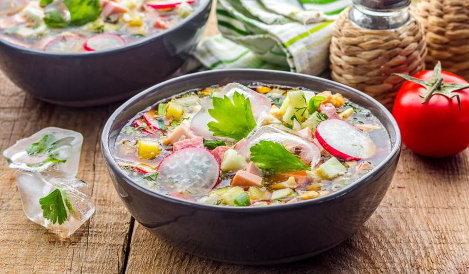 Рецепт домашней окрошки на квасе