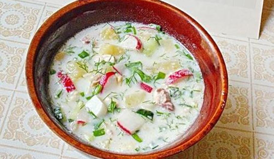 Рецепт окрошки днестровской с курицей