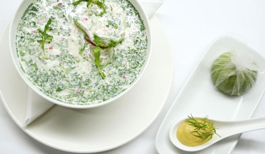 Рецепт окрошки на айране