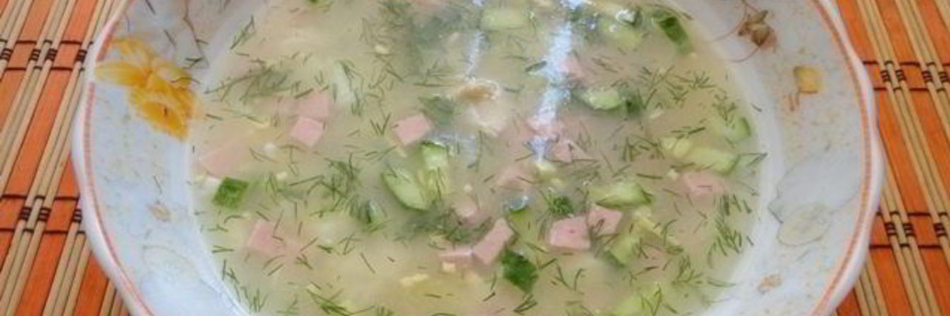 Окрошка на бульоне