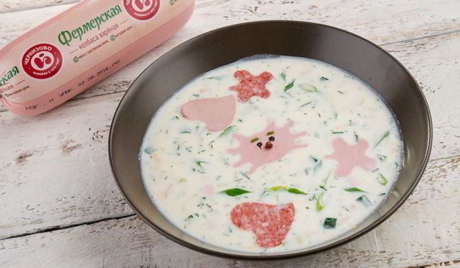 Рецепт окрошки на кефире