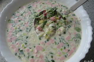 Окрошка на сметане и майонезе