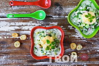 Окрошка на сметане