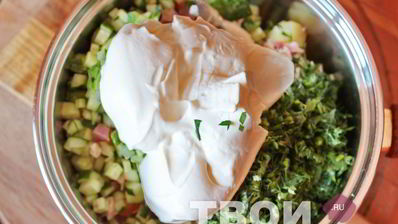 окрошка на сметане