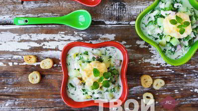 окрошка на сметане