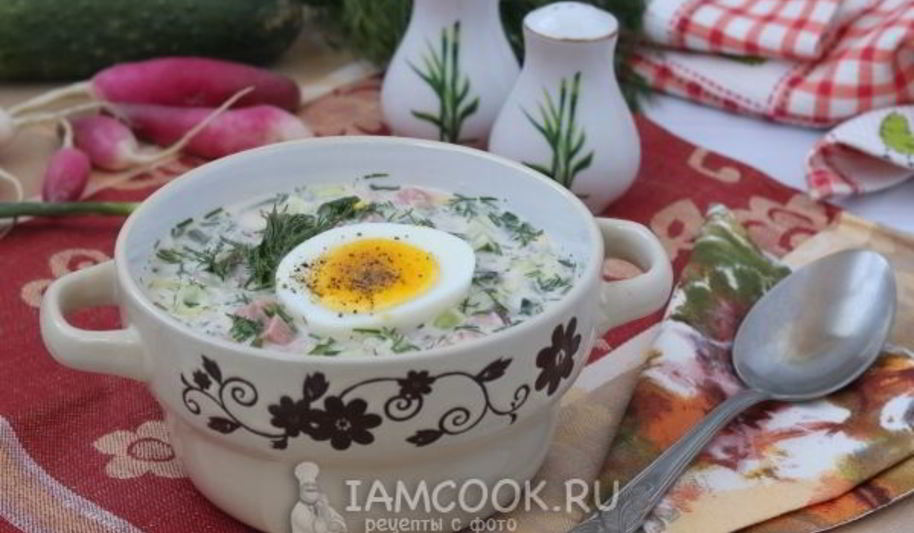 Рецепт окрошки на сыворотке и сметане