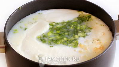 окрошка с мясом на кефире