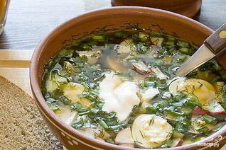 Окрошка с селедкой