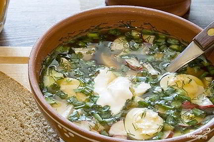 Окрошка с селедкой