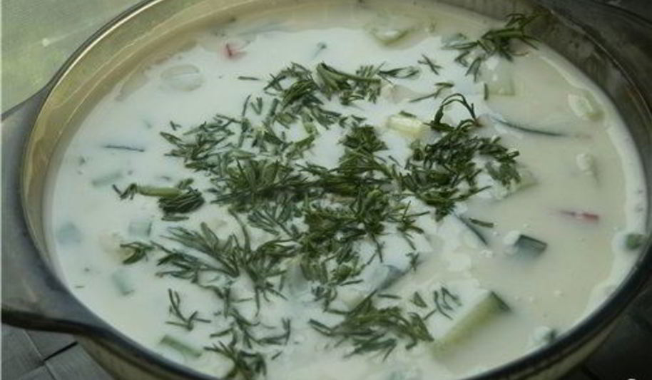 Рецепт окрошки сыроедческой