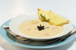 Крем-суп из горбуши с овощами