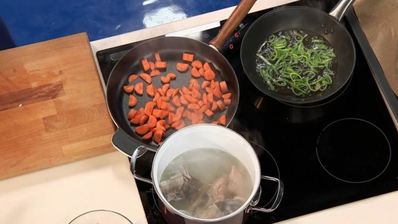 крем-суп из горбуши с овощами