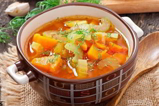 Легкий овощной суп