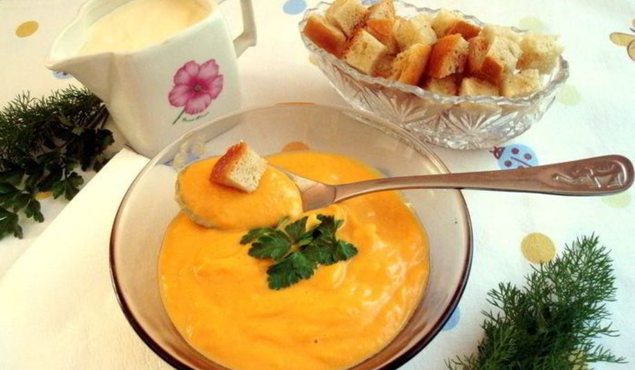 Рецепт овощного крема-супа с имбирем