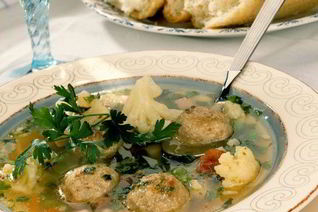 Овощной суп с фрикадельками