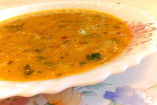 Овощной суп с орехами