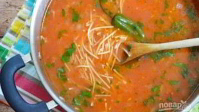 суп овощной с вермишелью