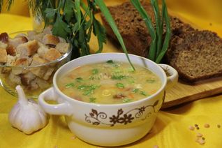 Суп с копченостями