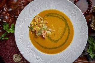 Суп с креветками