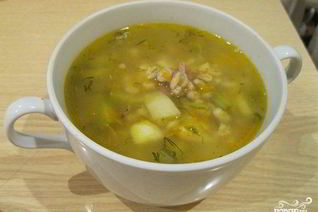 Рассольник с перловкой
