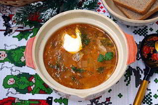 Деревенские зимние щи