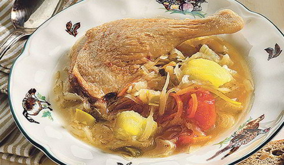 Рецепт густых щей с уткой