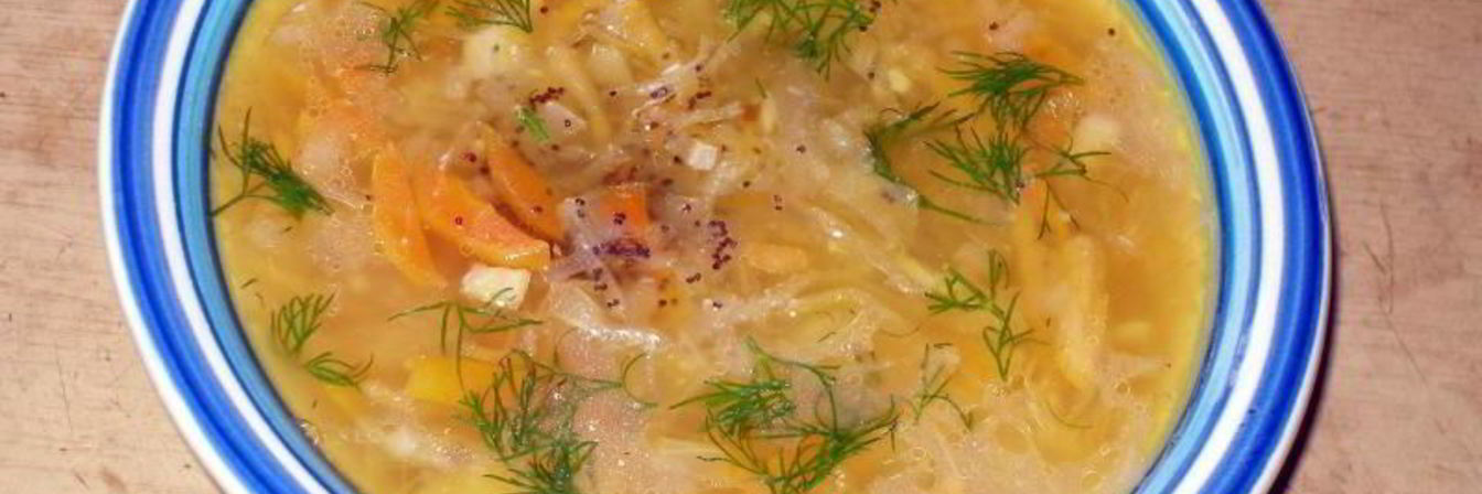 Постные щи из квашеной капусты