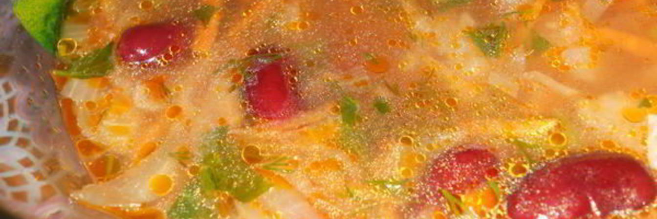 Постные щи с фасолью