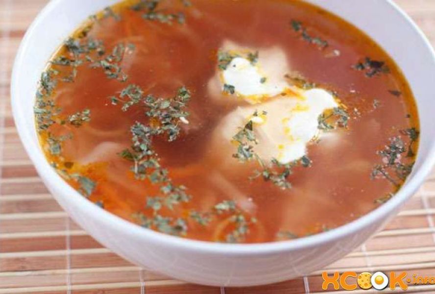 Щи из свежей капусты с говядиной