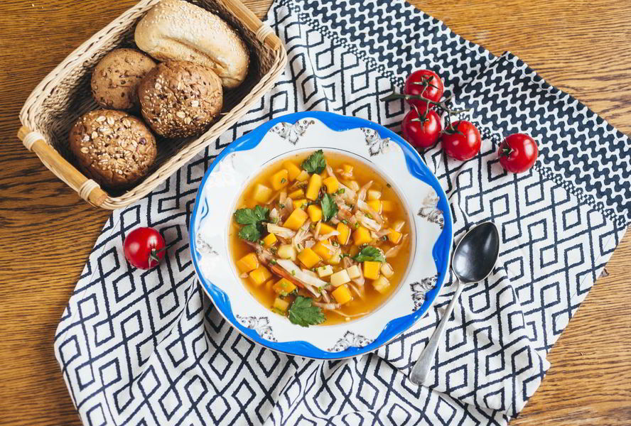 Щи постные с тыквой