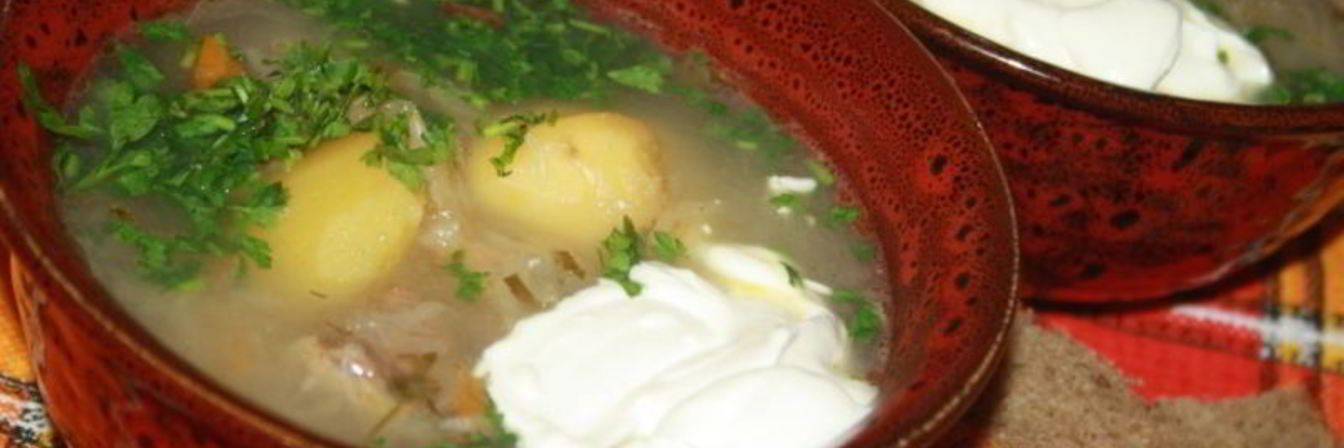 Щи с говядиной и квашеной капустой