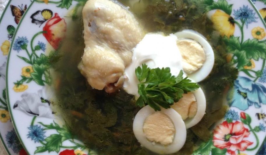 Рецепт щей зеленых с крапивой на курином бульоне
