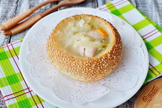 Суп Щи в хлебе