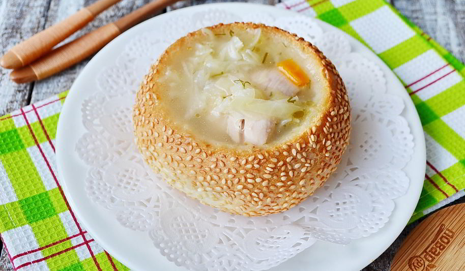 Рецепт супа щи в хлебе