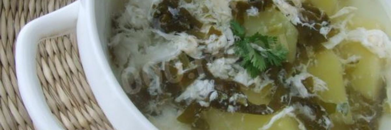 Зеленые щи из щавеля с яйцом без мяса