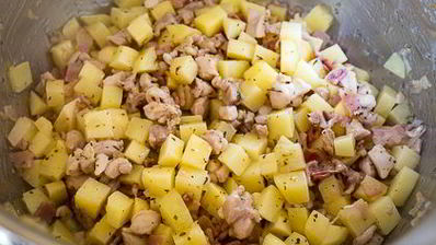 сливочный суп с курицей и шпинатом