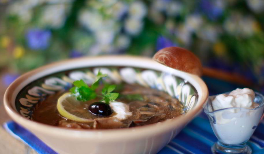 Рецепт грибной солянки с капустой