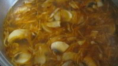 грибная солянка с капустой