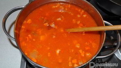 мясная солянка с фасолью