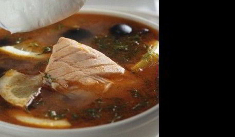 Рецепт рыбной солянки с кальмарами