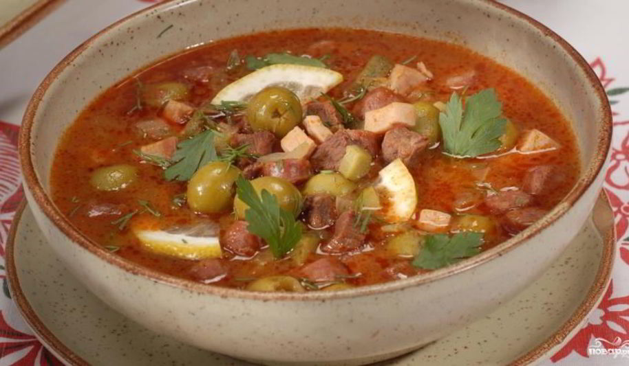 Рецепт солянки без огурцов