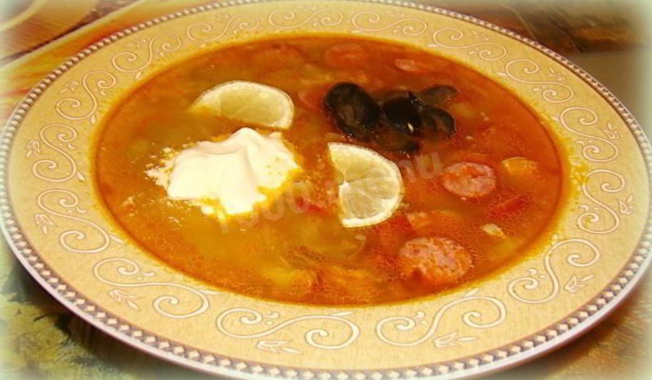 Рецепт супа классическая сборная мясная солянка