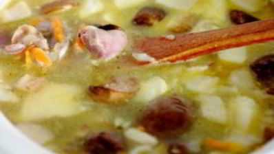 суп из белых грибов со сливками