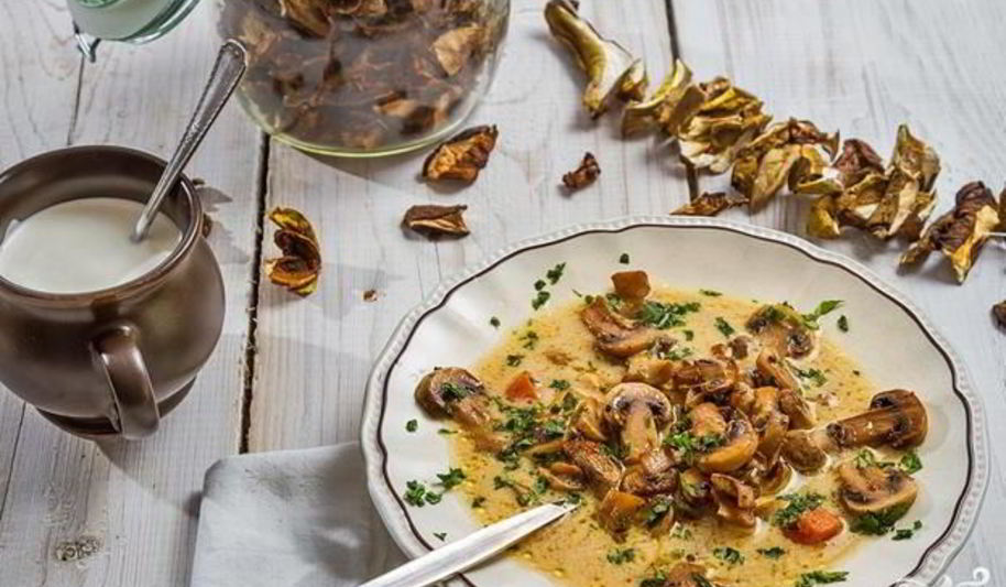 Рецепт супа из белых грибов сушеных