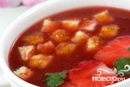 Суп из клубники со сливками
